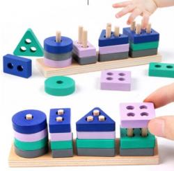Mini dřevěná stavebnice Montessori