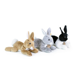 Plyšový králík ležící 3 druhy 18 cm ECO-FRIENDLY