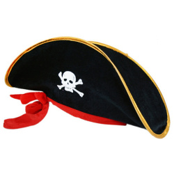 Klobouk kapitán pirát se stuhou pro dospělé