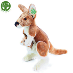 Plyšový klokan s mládětem 32 cm ECO-FRIENDLY