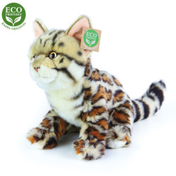 Plyšová kočka bengálská sedící 23 cm ECO-FRIENDLY