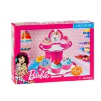 Barbie - barevná modelína - Dortíková sada
