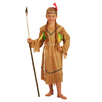 Dětský kostým indiánka s čelenkou a peřím (M)