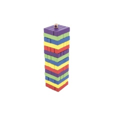 Hra věž dřevěná 60ks barevná