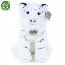Plyšový tygr bílý sedící 30 cm ECO-FRIENDLY