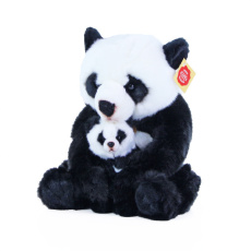 Plyšová panda s mládětem 27 cm ECO-FRIENDLY